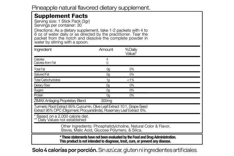 Zimax® Sobres + Bio Glass Gratis*
